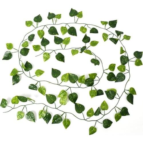 230cm Artificial Leaf Garland Green Ivy Leaf Creeper Vine Fake Foliage Flowers Leaves fo Home Decor Garden Wreath Decorations