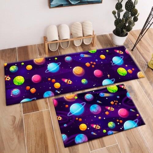 Cosmic Space Planet Rugs And Universe Carpets For Kids Baby Home Living Room Crystal Velvet Bedroom Yoga kitchen Door Floor Mats