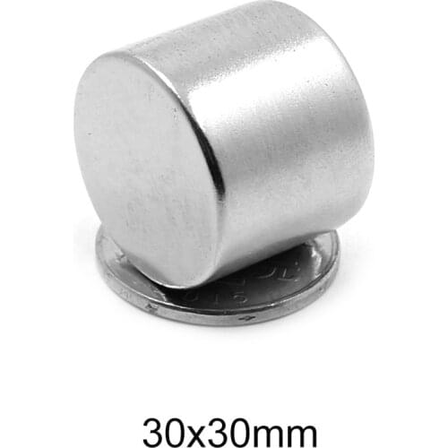 1/2PCS 30x30 Round Powerful magnets 30mm X 30mm Thick Big Dics Neodymium Magnet Strong Dia 30x30mm N35 Permanent Magnet 30*30 mm