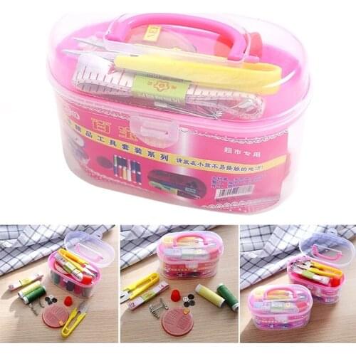 Practical Sewing Thread Box Set Sewing Accessories for Home Travel Easy to Carry Durable