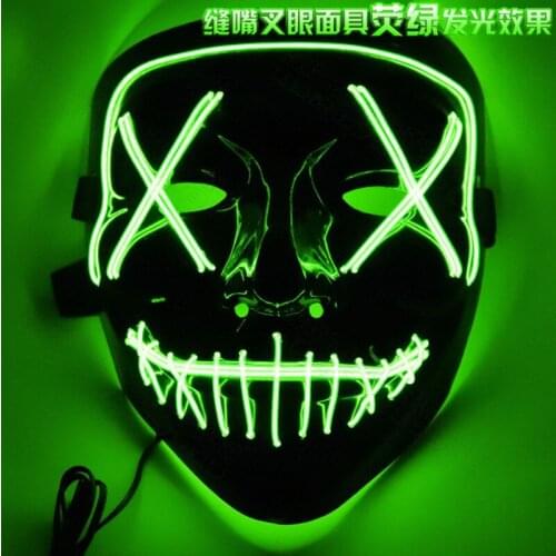 New LED Light Up Funny Masks The Purge Election Year Great Festival Cosplay Costume Supplies Party Masks Glow In Dark
