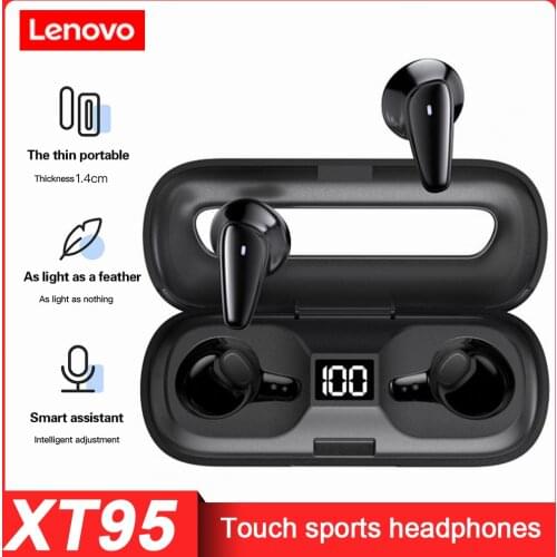 Original Lenovo XT95 TWS Earbuds Mini Slim Headset Wireless Bluetooth5.0 In-ear Earphones AI Touch control Stereo Bass With Mic