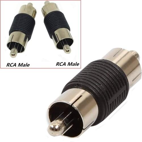 RCA Coupler Adapter Male Plug to RCA Male Plug connector