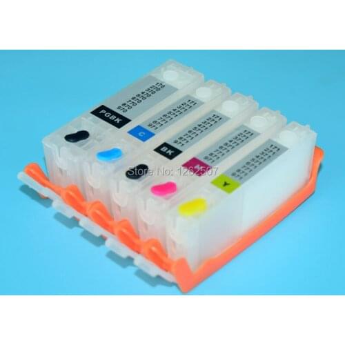 PGI-470 CLI-471 Refillable Ink Cartridges with Auto Reset Chip For Canon PIXMA MG6840 MG5740 TS9040 TS8040 TS5040 TS6040 Printer