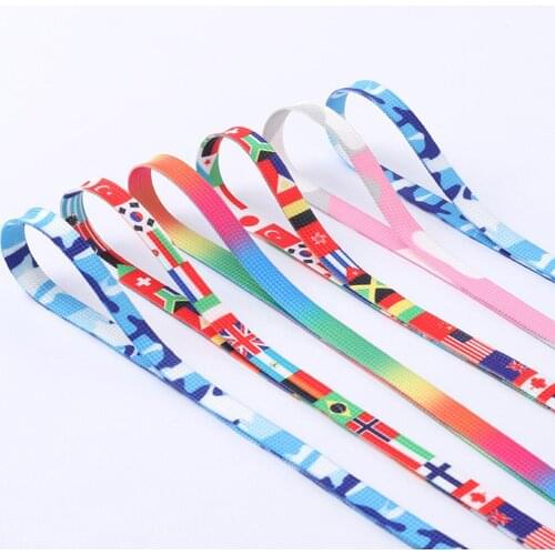 1 Pair Flat Shoelaces Rainbow Colour Shoe Laces Casual Canvas Shoes Colorful Shoelace Print Gradient Suitable For All Unisex