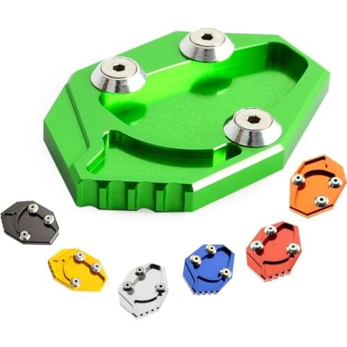 CNC Kickstand For Kawasaki Ninja ZX14R ZX14 ZZR1400 2006-2015 GTR1400 Concours 14 2008-2015 Side Stand Plate Pad Stand Extension