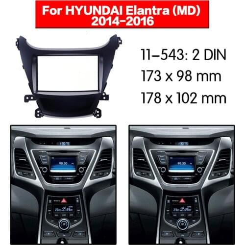 Frame Panel Top Radio Fascia For HYUNDAI Elantra (MD) 2014-2016 Stereo Fascia Dash CD Trim Installation Frame Kit