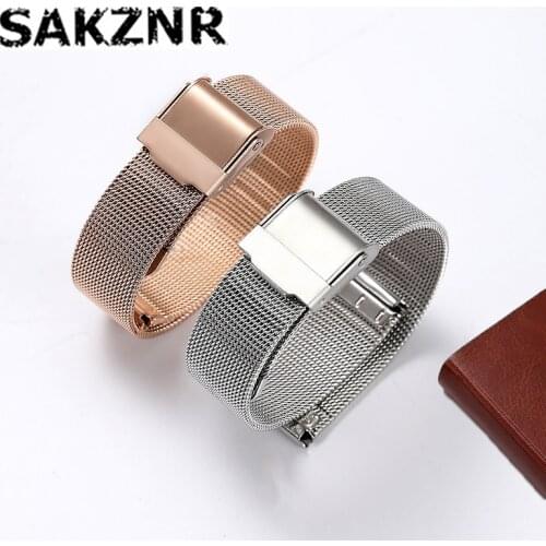 22mm 20mm Watch Strap Stainless Steel Milanese Loop for Samsung Galaxy Watch Active 2 46mm 42mm Band Correa for Amazfit gts 2