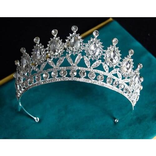 Crystal Wedding Tiaras Queen Crowns Women Bridal Hair Accessories Rhinestone Party Hair Jewelry Headband Baroque Pageant Diadem