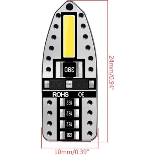 10Pcs T10 W5W LED Bulb Canbus LED Car Interior Light License Plate Signal Lamp F19A