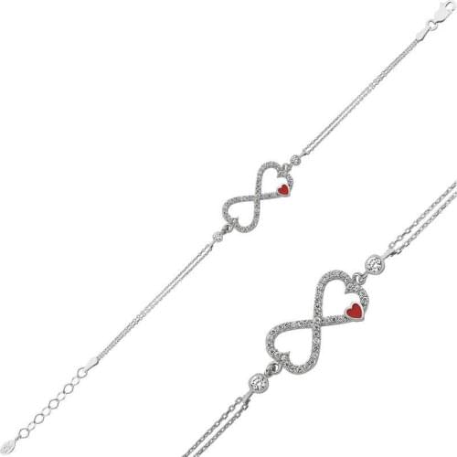 Tevuli 925 Sterling Silver Heart Infinity Ladies Bracelet