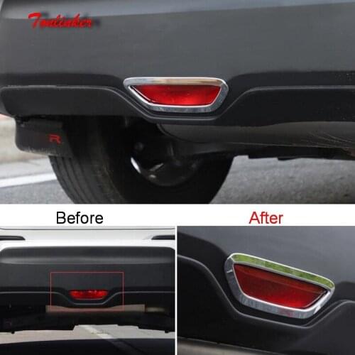 Tonlinker Cover Sticker For Toyota CHR 2018 Car Styling 1 Pcs ABS Plastic The Rear bumper Brake light decoration Cover Stickers