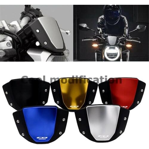 For Honda CB250R 2019 2020 2021 Motorcycle Aluminum and Plastic Accessories Windshield WindScreen Front Screen Wind Deflector