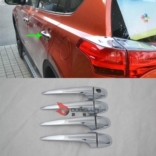 OUBOLUN ABS exterior car parts Car body kits door handle cover For toyota 2014 RAV4