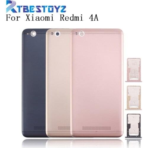 For XIAOMI Redmi 4A Rear Housing Cover,Replacement part Back Door Battery Case With Power Voluem Buttons+Lens Glass