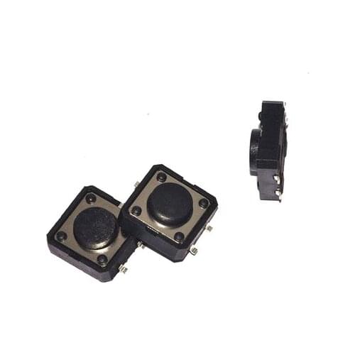 100pcs/lot Tact Switch 12x12x5 mm vertical through hole 4 pins tactile light push button switches Rohs Reach