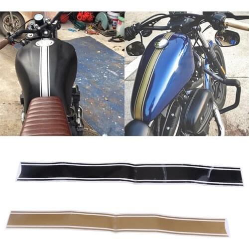 2 Pcs Motorcycle Fuel Gas Oil Tank Trim Strap Sticker Exquisite Decoration