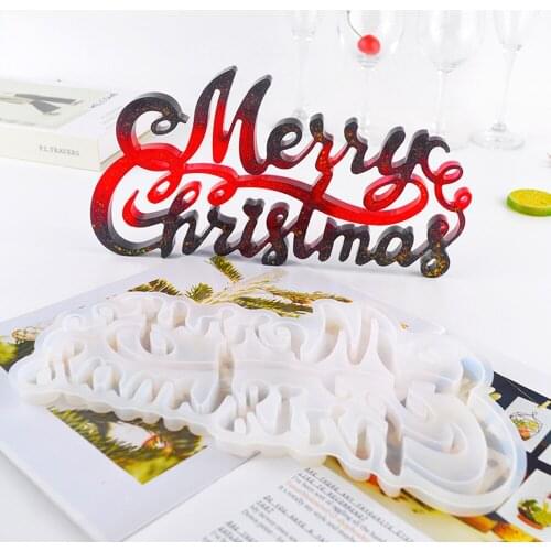 2020 Merry Christmas Resin Moldsor DIY Decor Christmas Decorations For Home Ornament Xmas Gift Mold Art Crafts New Year Decor