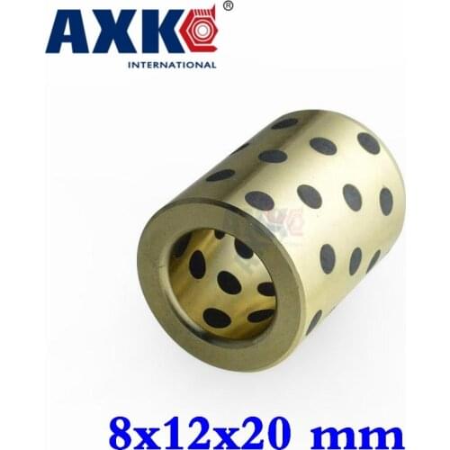 2021 Rolamentos Rodamientos Axk 8*12*20mm 8x12x20 Mm Linear Graphite Copper Set Bearing Bushing Oil Self-lubricating Jdb 8mm