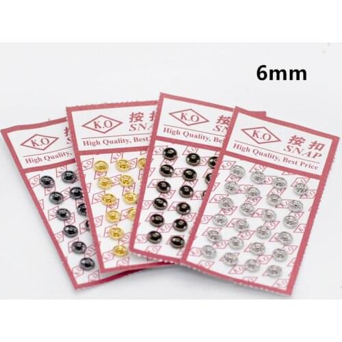 24pcs/lot BJD diy doll accessories mini button mini buckle metal Snap 6MM Invisible Snaps Fastener press-stud Clothes