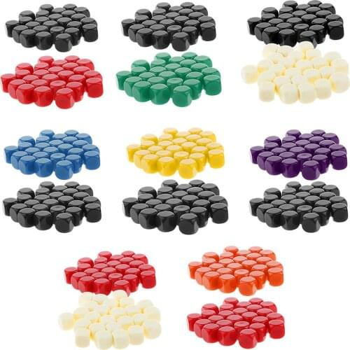 50Pcs/Pack Opaque Blank Six Sided Dice Acrylic Die Round Corner For MTG TRPG