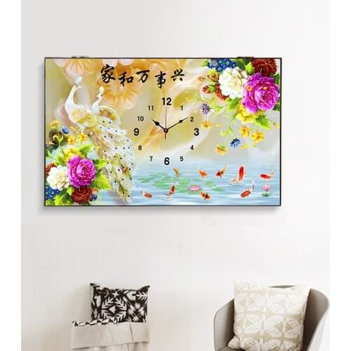 Diy 5d Sale Diamond Embroidery, Diamond Mosaic,Full,Peony,Flowers,Clock,Fish,Diamond Painting, Cross Stitch,3d, Decoration, Gift