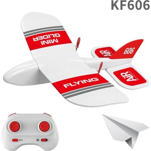 KF606 Hand Throwing Airplane Mini Indoor Foam Glider EPP Super Fall Resistance Remote Control Drone Toy Gifts For Beginner Hot