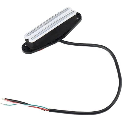 Dual Hot Rail Blaster Humbucker Humbucking Pickups for ST TL Strat Squier Electric Guitar Cigar Box Guitar,White body