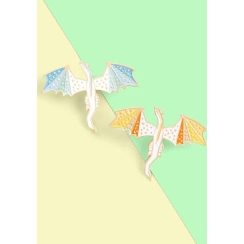 Enamel Pins Cute Cartoon Dinosaur Brooch Dragonfly Lapel Pin Badge Pin Metal For Clothes Badges For Backpack Gifts For Women