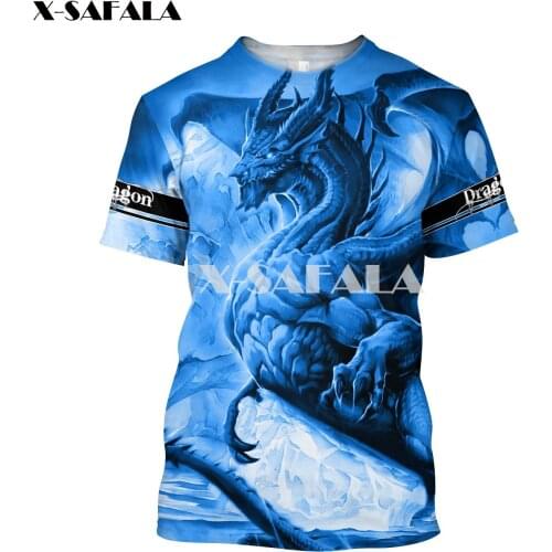 Yin And Yang Dragon Tattoo Art Men 3D Full Print T-shirts Summer Fashion Short Sleeve Tee Harajuku Punk Style Women/Unisex-3