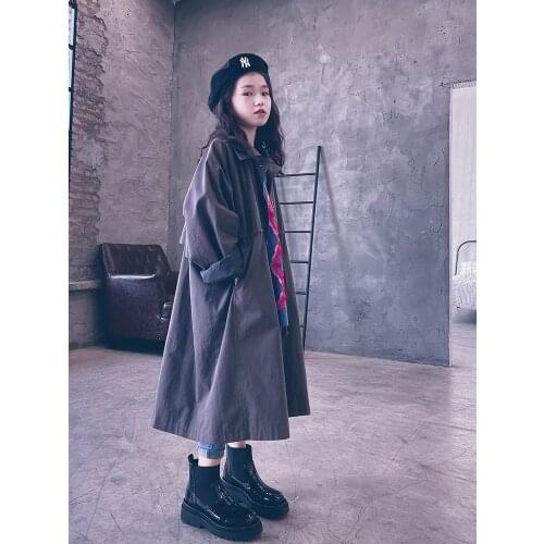 2021 mens and womens childrens fall/winter cotton windbreaker casual style all-match loose mid-length jacket