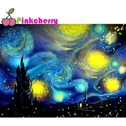 Van Gogh Starry Night Full Drill 5D DIY Diamond Painting Diamond Embroidery mosaic diamond Stitch Home Decor dropshipping k1179