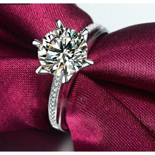 Hot Summer YaYI Jewelry Top Quality Princess Cut 6*6 White AAA+ Zircon Silver Color Engagement Wedding Party Gift Rings