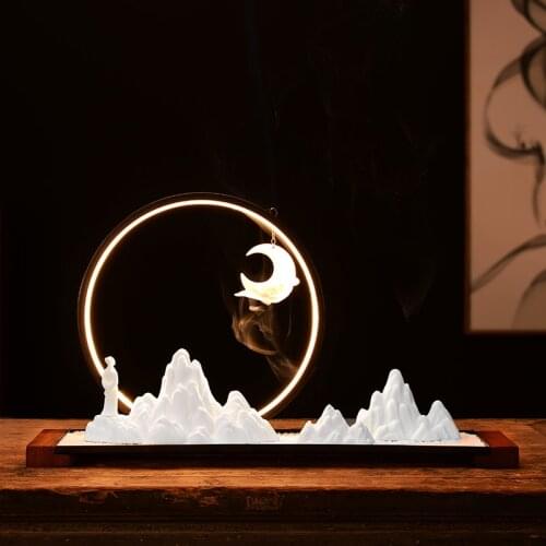 Holder Large Incense Burner Ceramic Decoration Vintage Backflow Incense Burner Room Fragrance Incensario Home Decor BH50XXL