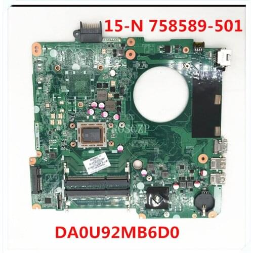 For HP 15-N 15-F DA0U92MB6D0 Motherboard 758589-501 758589-001 U92 A10-4655M CPU 100% Full ]Working well