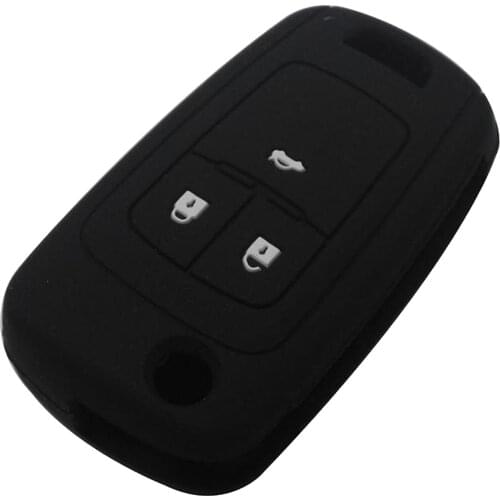 Fashion Remote Silicone Car Key Case Cover For Opel Buick Chevrolet Cruze Holder 3 Buttons Rubber Flip Folding Key Protector