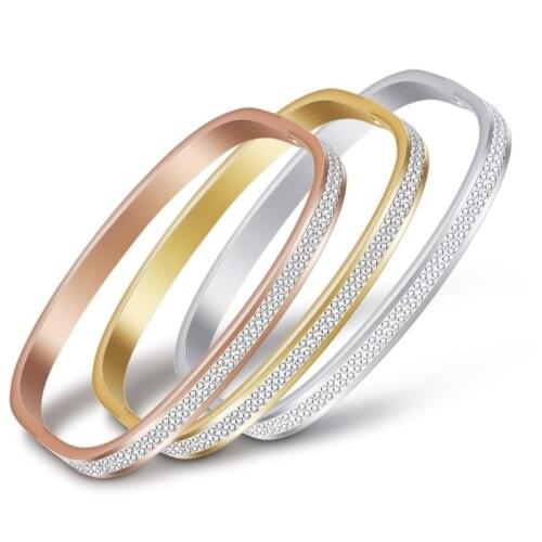 Fashion Jewelry 2021 Hot Sale Bracelet Titanium Steel Bracelet female Crystal from Austrian Fit Women Wedding party