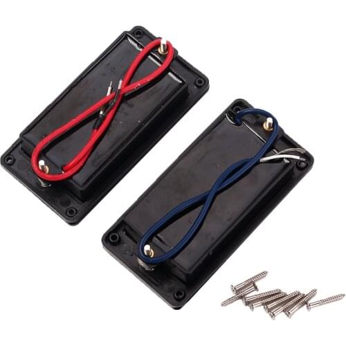 2Pcs Professional Sealed Humbucker Pickups Set for Electric Guitar Instruments(Black)