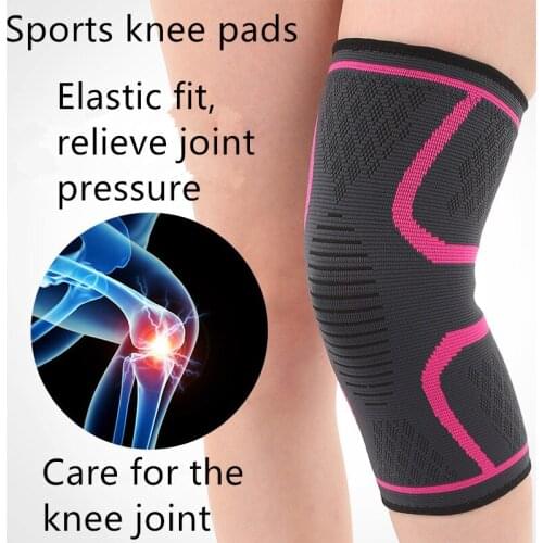 2018 New Arrival Sports Knee Pads Eight colors Elastic Non-slip Warm Nylon Knit Protective Gear Outdoor Riding Mountaineering