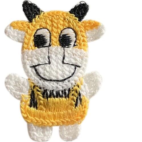 New Year Chinese Style Barrettes Baby Girls Bows Tassel Cow Cartoon Hair Clips LX9E