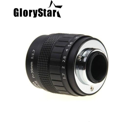 GloryStar 35mm F1.7 CCTV Movie lens +C Mount to Canon EOS M M2 M3 M5 M6 M10 Mirrorless Camera