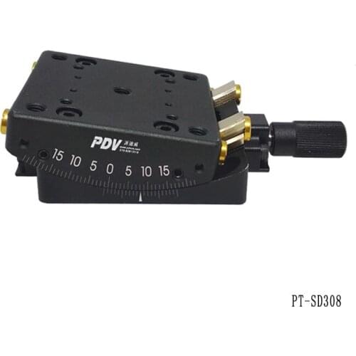 PDV PT-SD308 precision manual translation stage arc pendulum / goniometer swing and tilt table, angle range ±15