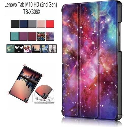 Tablet Magnetic Case for Lenovo Tab M10 HD 2nd Gen 10.1 inch TB-X306X TB-X306F Adjustable Folding Stand Cover Case