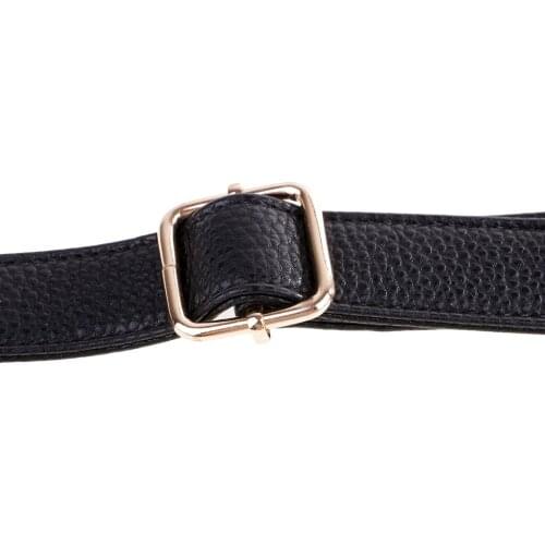 Adjustable Leather Shoulder Bag Handbag Straps Handle Bag Accessories Blk