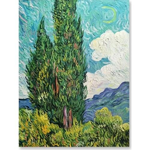 Replica Famous Painting Outdoor Landscape Field Van Goghs Oil Painting Reproduction Modern Bedroom Decoration Canvas Wall Art