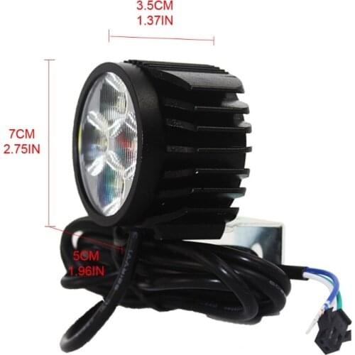 RXBC Electric Bicycle 2-in-1 LED Horn Headlight Waterproof Bright Front Light Scooter Modification Cycling Outdoor Sports Parts
