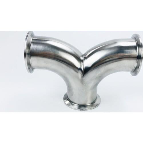 Free Shipping 1.5''(38mm)OD50.5,Sanitary Tri-Clamp Y-type Pipe,3 way Tee Connector Pipe Fitting For Homebrew,Stainless Steel 304