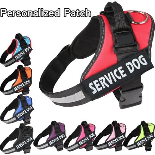 Dog Harness NO PULL Reflective Breathable Adjustable Pet Harness For Dog Vest ID Custom Patch Outdoor Walking Dog Supplies