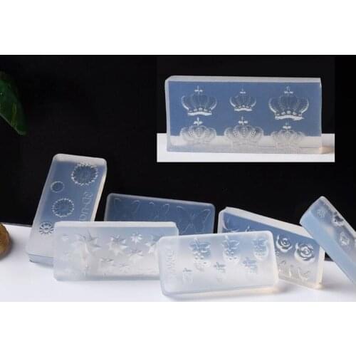 GLADZGT Mini mold Love star butterfly Crown Strawberry Liquid silicone mold DIY resin mold