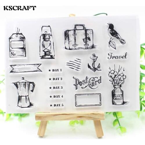 KSCRAFT Travel Transparent Clear Silicone Stamp/Seal for DIY scrapbooking/photo album Decorative clear stamp sheets 083